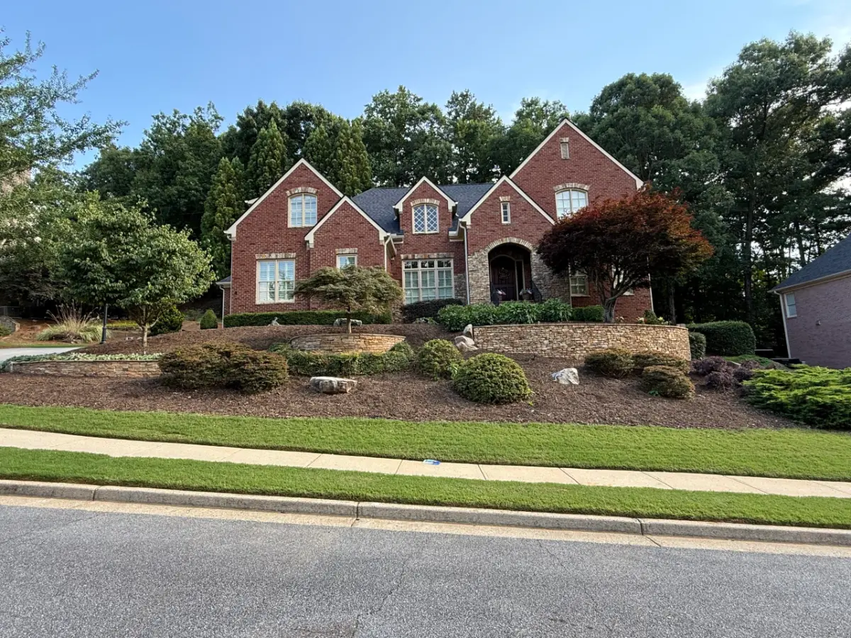Nine yards of mulch installed by 2MT Services at Legacy Park in Kennesaw, GA