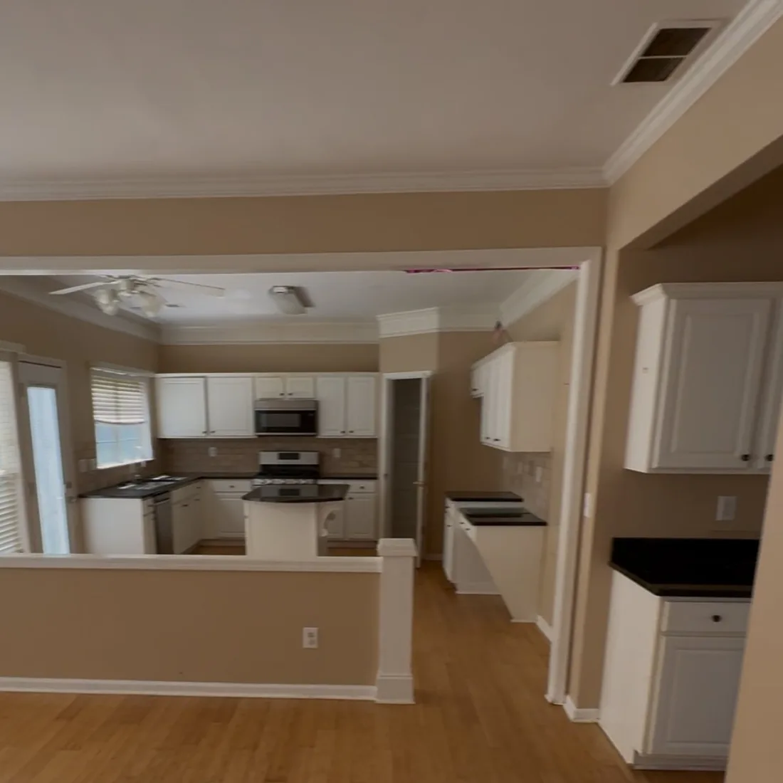 Rental unit interior before repainting
